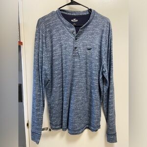 Hollister Large blue men’s long sleeves‎ Henley shirt